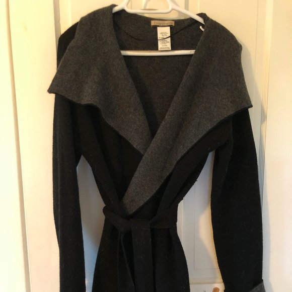 Heavy Wool Cardigan with tie waist - Picture 1 of 5